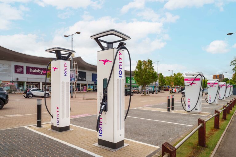 Ionity Ultra rapid chargiers at Greenwich Shopping Park, London