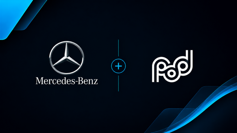 Mercedes x Pod logos