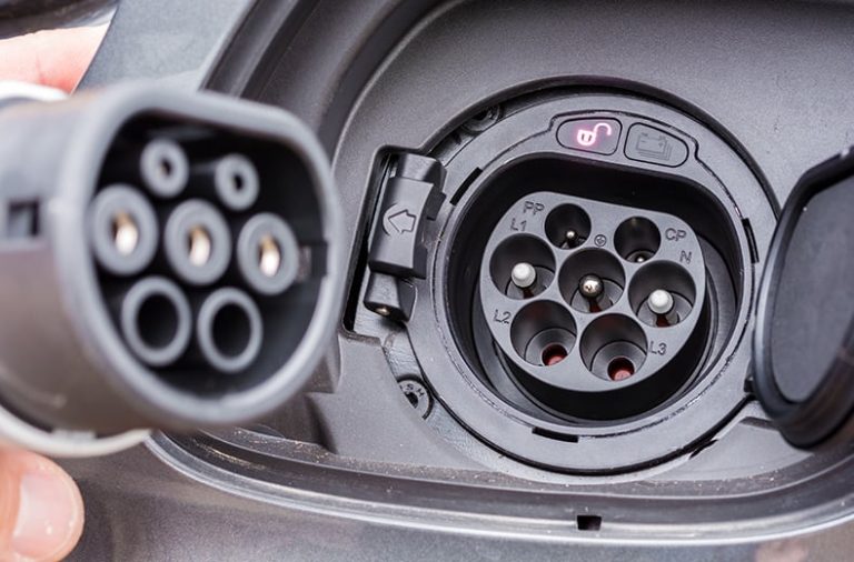EV Type 2 plug and socket