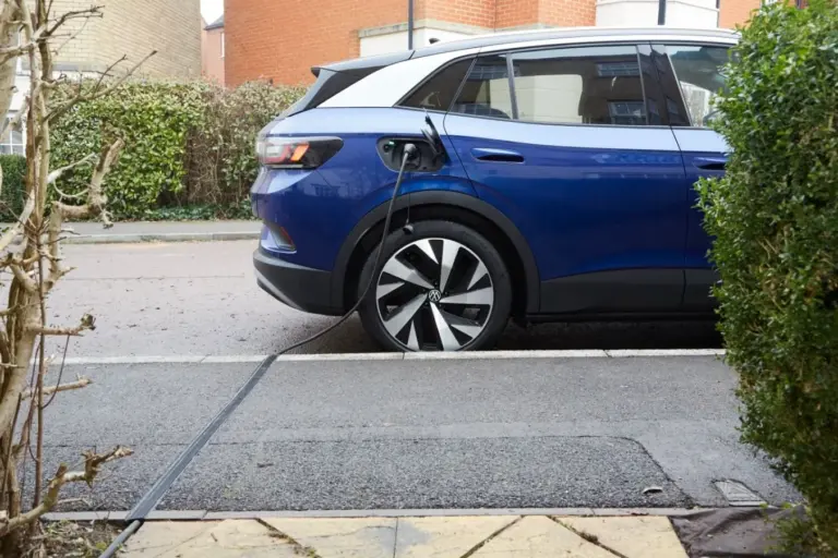 Kerbo Charge channel installed with a car charging